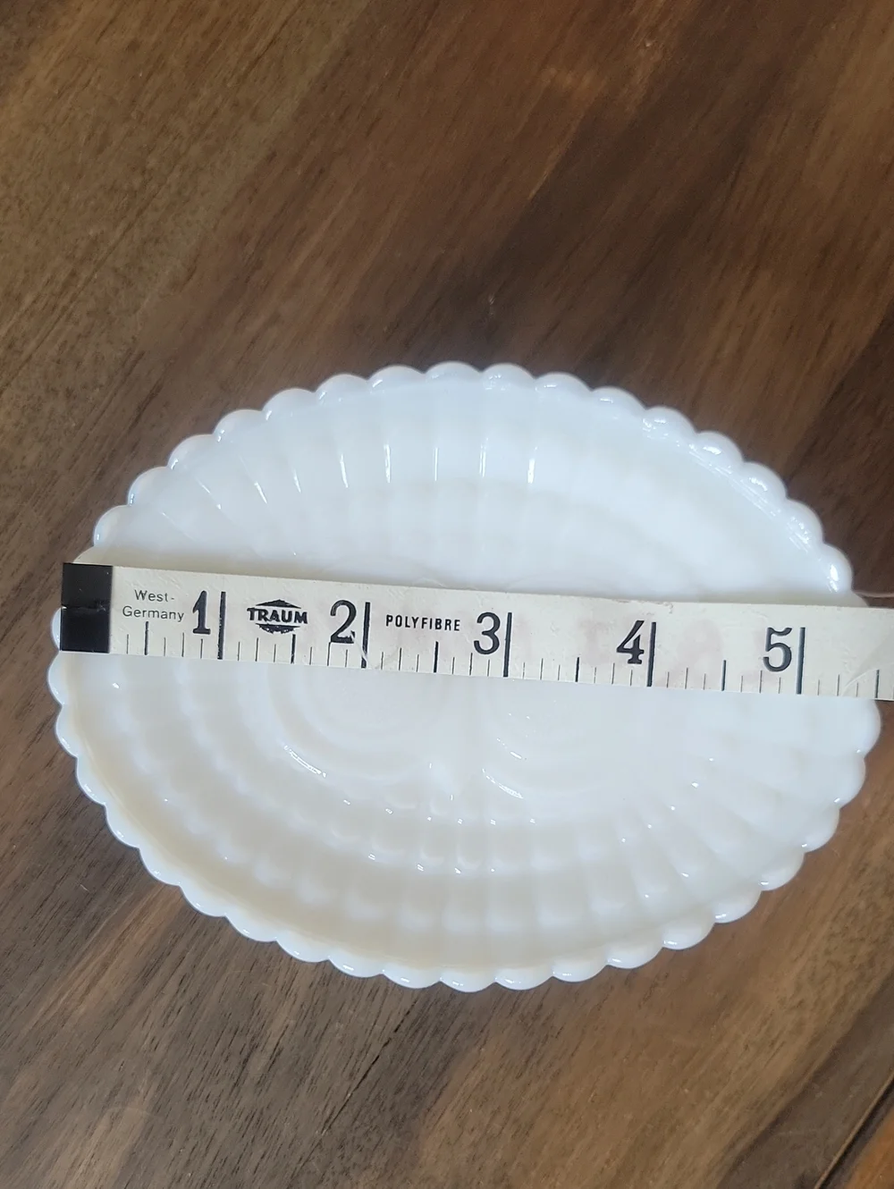 Avon Vintage White Owl Face Milk Glass Footed Pedestal Soap Dish Tray